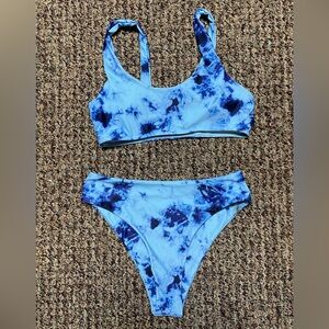 SHEIN High Waisted Blue Bikini, Size Small